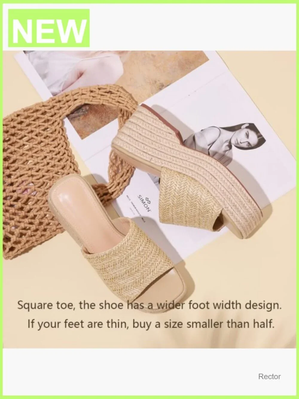 Espadrille Platform Wedges Womens Braided Jute Non-Slip Open Toe Sandals